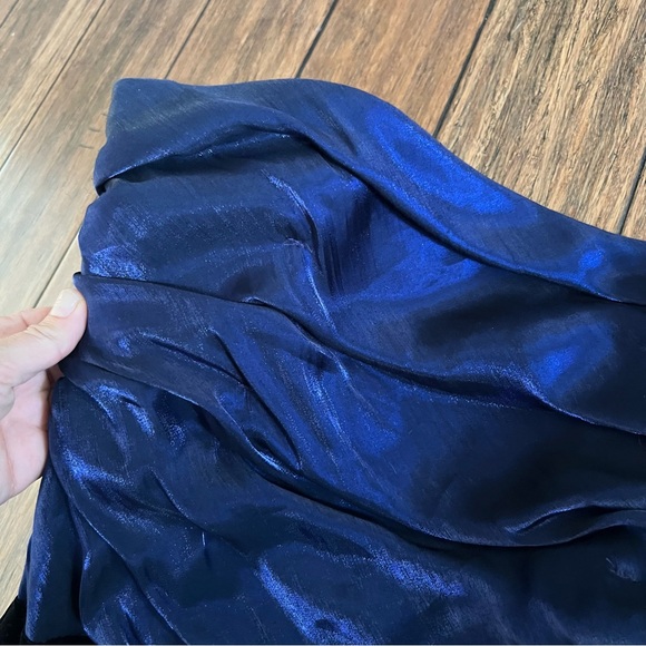 Vintage Jessica McClintock Gunne Sax Velvet Maxi Dress 10 Purple Black Gown - Picture 3 of 13